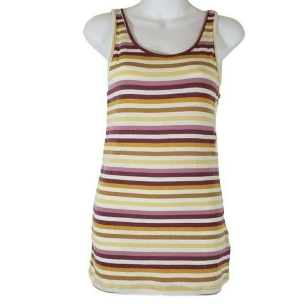 ☀ A New Day Striped Slim Fit Any Day Tank Top Sz M